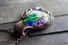 Leaves of Spring Copper Wire Wrapped Statement Pendant