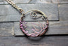 Lotus Flower Copper Circular Pendant