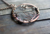 Lotus Flower Copper Circular Pendant