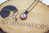Pink and Cream Fused Glass Pendant with Copper Wire Wrapping