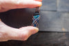 Reserved - Dichroic Blue and Black Crossover Pendant