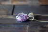 Sterling Silver Tree of Life Pendant with Purple and White Fused Glass