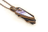 Streaked-blue-fused-glass-copper-wire-wrapped-pendant-nymph-in-the-woods-jewelry