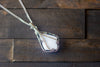 Sterling Silver Teardrop Pendant with Multicolored Fused Glass