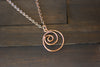 Circular Copper Wire Wrapped Pendant