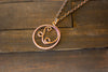Circular Copper Wire Wrapped Pendant