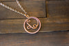 Circular Copper Wire Wrapped Pendant