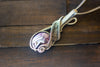 "Purple Swirls" Sterling Silver Double-Sided Necklace