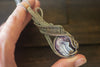 "Purple Swirls" Sterling Silver Double-Sided Necklace