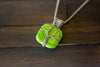 Sterling Silver Tree of Life Pendant with Glittery Green Fused Glass