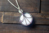 Deep Blue Fused Glass and Sterling Silver Pendant