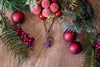 Blue, Red, and Black Fused Glass and Copper Wire Teardrop Pendant