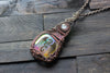 "Dragon Rising" Copper Pendant with Dichroic Fused Glass