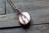 Shades of Pink Fused Glass and Copper Wire Pendant