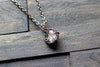 Copper Wire Mini Pendant with Blue and Green Fused Glass