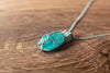 Sterling Silver Tree of Life Pendant with Bright Blue Fused Glass