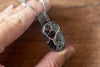 Sterling Silver Tree of Life Pendant with Streaked Grey Fused Glass