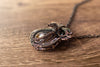 Small Copper and Fused Glass Owl Pendant