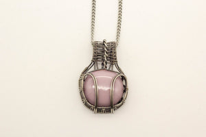pale-lavender-fused-glass-pendant-sterling-silver-wire-wrapped-nymph-in-the-woods-jewelry