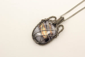 streaked-grey-statement-pendant-sterling-silver-wire-wrapped-nymph-in-the-woods-jewelry