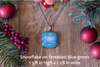 Fused Glass Pendants with Winter and Christmas Silk Screen Decals