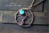 Copper Tree of Life Pendants with Fused Glass Moon Accents (Multiple Options)