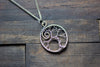 Sterling Silver Circular Tree of Life Pendant