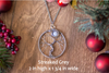 Sterling Silver Tree of Life Pendants with Fused Glass Moon Accents