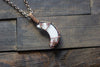 "Shades of the Desert" Crescent Moon Pendant with Copper Wire Wrapping