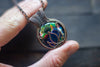 Flower In Bloom Multicolored Fused Glass and Copper Wire Pendant