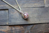 Bright Red Fused Glass and Sterling Silver Mini Pendant