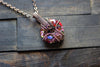 Summer Confetti Fused Glass Ring and Copper Wire Pendant