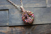 Summer Confetti Fused Glass Ring and Copper Wire Pendant