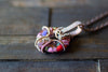 Summer Confetti Fused Glass Ring and Copper Wire Pendant