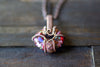 Summer Confetti Fused Glass Ring and Copper Wire Pendant