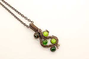 multi-shade-green-dots-fused-glass-pendant-copper-wire-wrapping-nymph-in-the-woods-jewelry