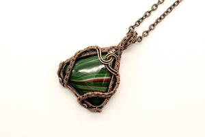 streaked-green-red-fused-glass-copper-wire-wrapping-nymph-in-the-woods-jewelry