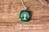 Fused Glass Pendants with Tree and Flower Silk Screen Decals (Multiple Options)