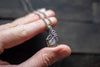 Sterling Silver Mini Pendant with Iridescent White Fused Glass Accent