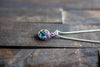 Sterling Silver Mini Pendant with Blue Fused Glass Accent