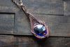 Shades of Blue and White Statement Copper Pendant