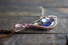 Shades of Blue and White Statement Copper Pendant
