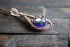 Shades of Blue and White Statement Copper Pendant