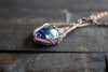 Shades of Blue and White Statement Copper Pendant