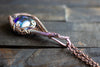 Shades of Blue and White Statement Copper Pendant