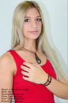 Copper Wire Wrapped Bracelet with Bright Red Fused Glass Accents
