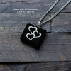 Fused Glass Pendants with Heart Silk Screen Decals