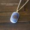 Fused Glass Pendant with Geometric Silk Screen Decals